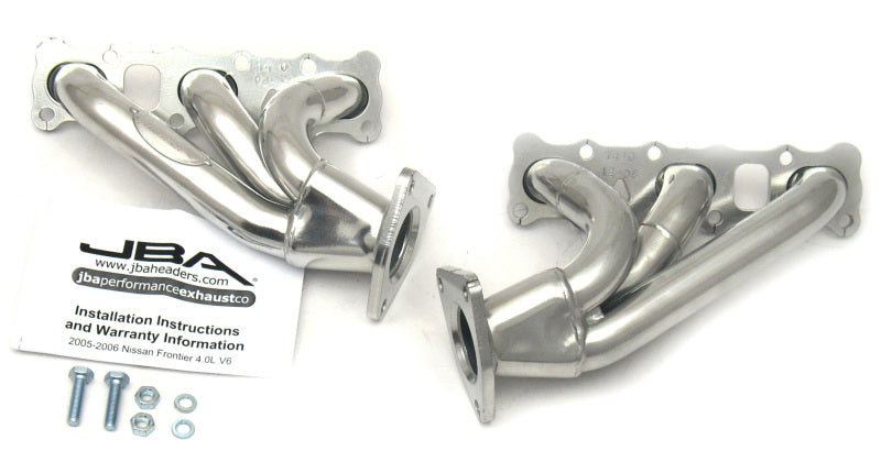 JBA 04-15 Nissan 4.0L V6 1-5/8in Primary Silver Ctd Cat4Ward Header Headers & Manifolds JBA