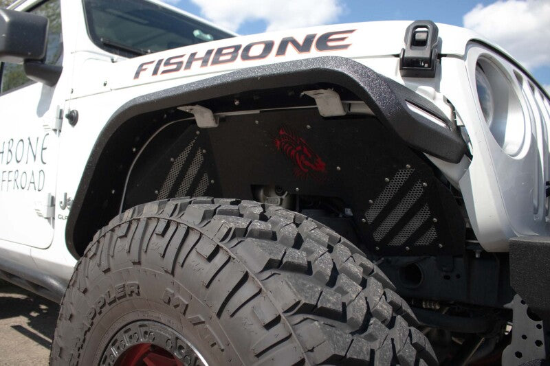 Fishbone Offroad 2018+ Jeep Wrangler JL/JLU/2020+ Gladiator JT Alum Front Fender Flares - Black Fender Flares Fishbone Offroad