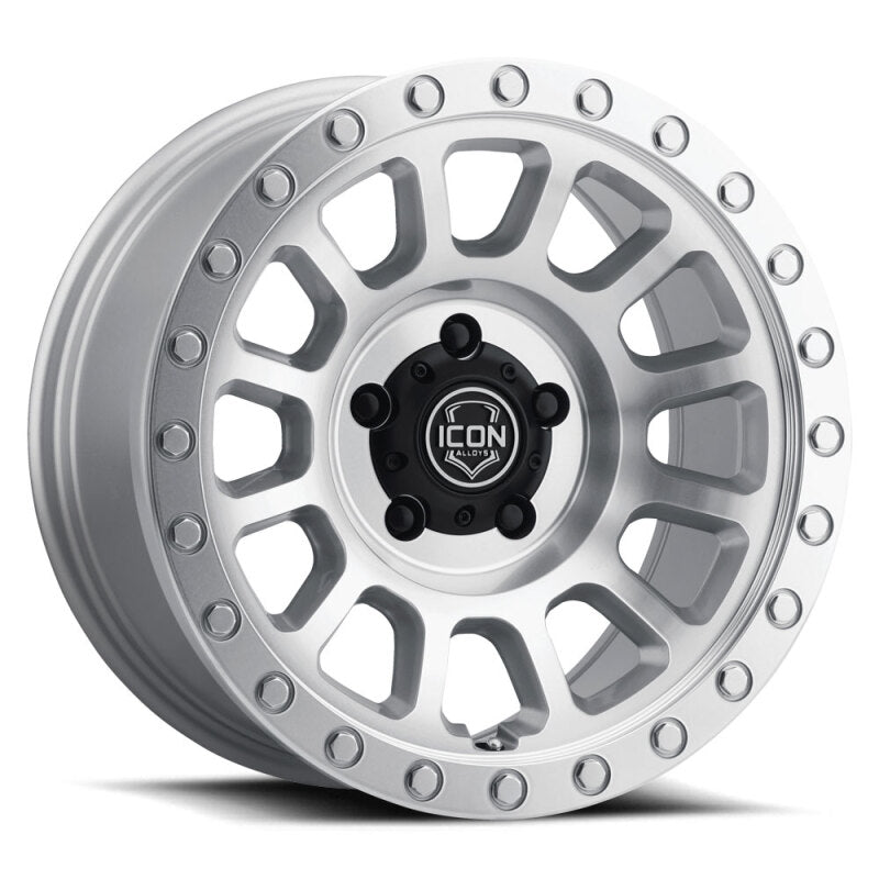 ICON Hulse 18x9 8x6.5 12mm Offset 5.5in BS Silver Machined Wheels - Cast ICON