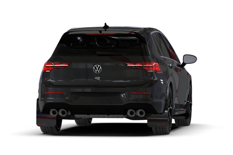 Rally Armor 22-25 VW MK8 Golf GTI/R Black UR Mud Flap w/Red Logo Mud Flaps Rally Armor