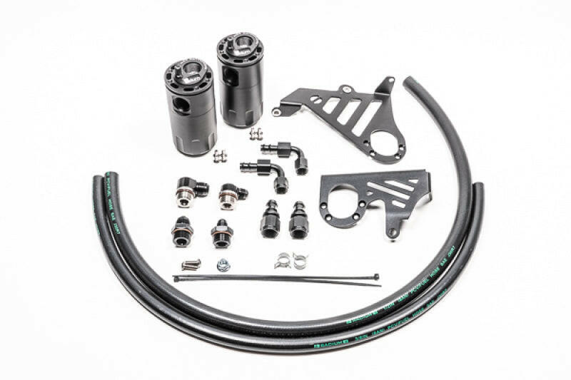 Radium Engineering Dual Catch Can Kit 2015-18 Focus ST Fluid Lock Oil Catch Cans Radium Engineering