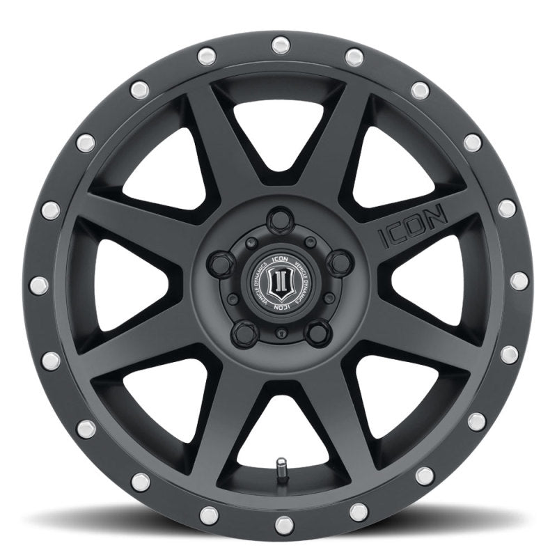 ICON Rebound 17x8.5 5x4.5 0mm Offset 4.75in BS 71.5mm Bore Satin Black Wheel Wheels - Cast ICON
