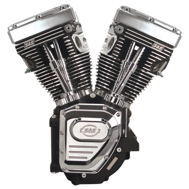 S&S Cycle 99-06 BT T124LC Long Block Engine w/ 585 Cam - Wrinkle Black Engines S&S Cycle