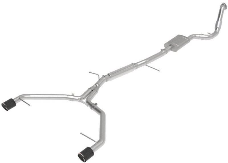 aFe 17-19 Audi A4 (B9) MACH Force-Xp 3in to 2.5in 304 SS Cat-Back Exhaust System-Dual Carbon Tips Tips aFe