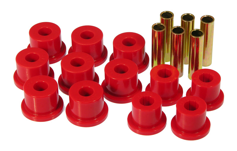 Prothane 81-87 GM K30 Rear Spring & Shackle Bushings (w/ 1.5in OD Frame Shackle Bush) - Red Bushing Kits Prothane
