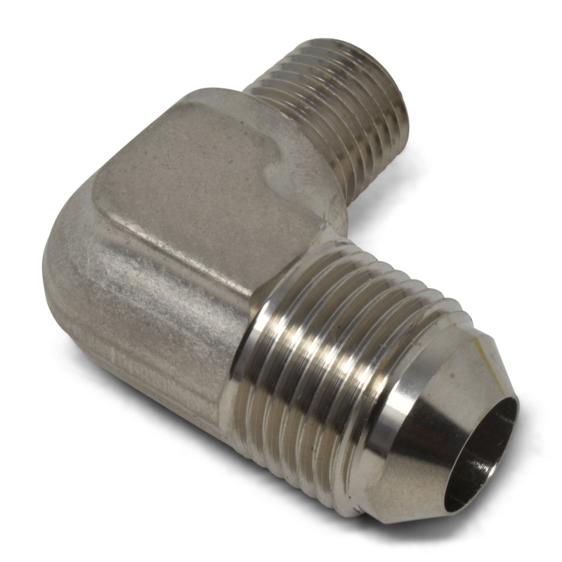 Russell Performance -4 AN to 1/4in NPT 90 Degree Flare to Pipe Adapter (Endura) Fittings Russell
