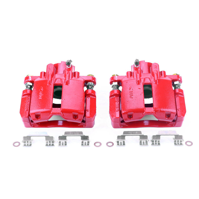 Power Stop 03-07 Cadillac CTS Rear Red Calipers w/Brackets - Pair Brake Calipers - Perf PowerStop