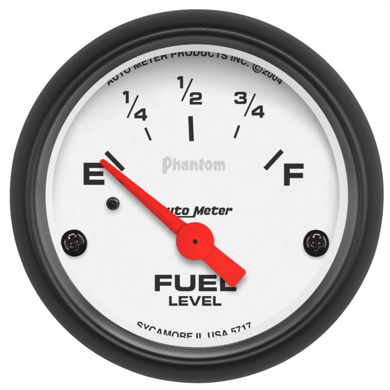 Autometer Phantom 2-1/16 inch Fuel Level Gauge Gauges AutoMeter