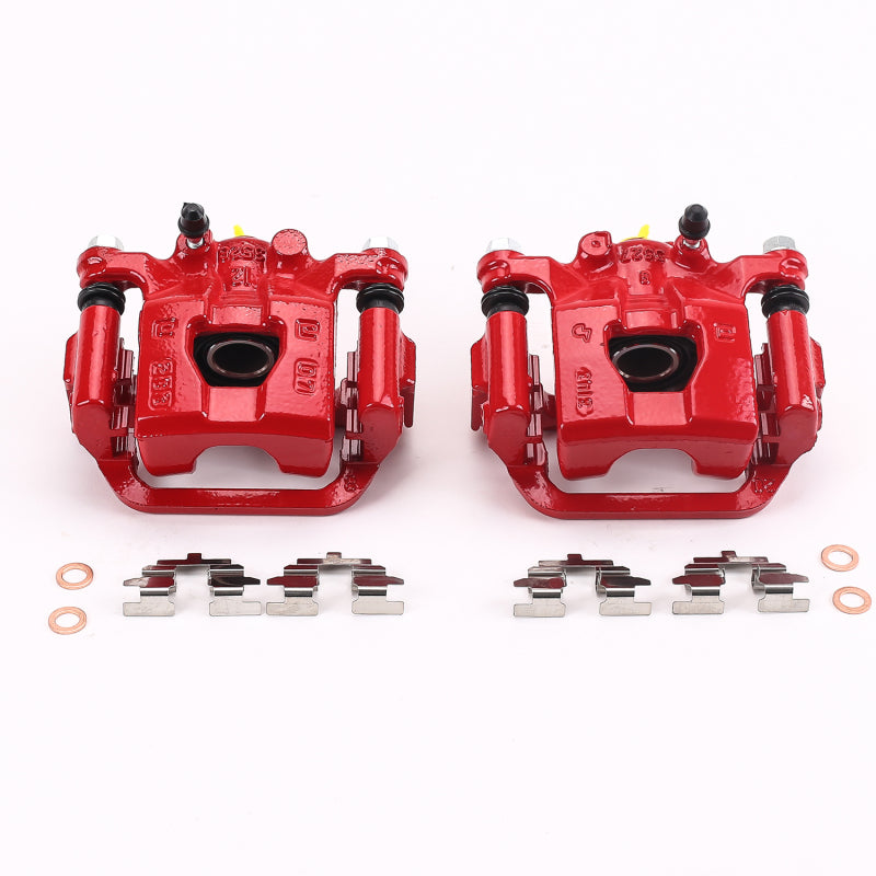 Power Stop 11-17 Nissan Juke Rear Red Calipers w/Brackets - Pair Brake Calipers - Perf PowerStop