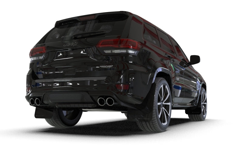 Rally Armor 18-22 Jeep Grand Cherokee SRT Trackhawk Black UR Mud Flap - Red Logo Mud Flaps Rally Armor