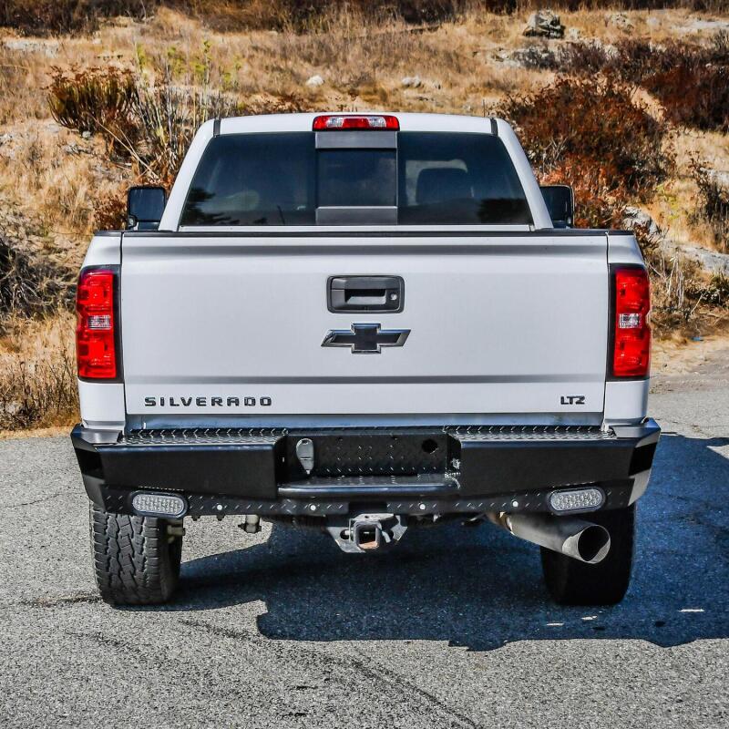 Westin 14-18 Chevrolet Silverado HDX Bandit Rear Bumper - Black Bumpers - Steel Westin