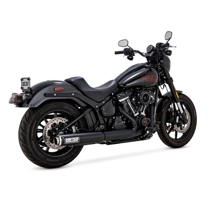 Vance & Hines 2025 Narrow Tire Softail Supersport Slip-On - Black Powersports Exhausts Vance and Hines