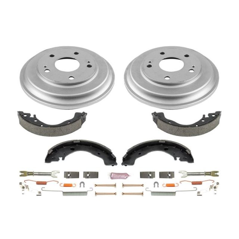 Power Stop 12-15 Honda Civic Coupe Rear Autospecialty Drum Kit Brake Drums PowerStop
