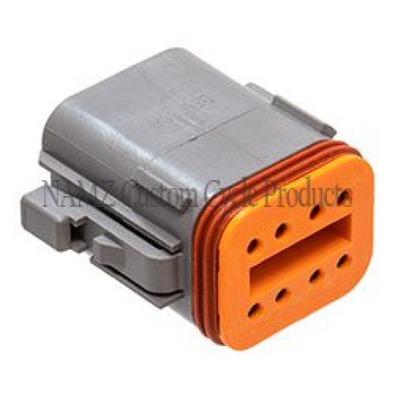 NAMZ Deutsch DT Series 8-Wire Plug & Wedgelock - Grey (Repl. HD 72138-94GY) Wiring Connectors NAMZ