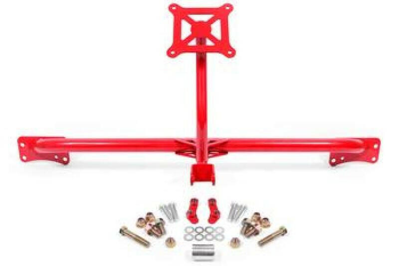 BMR 2015-2019 Ford Mustang Bolt-On Parachute Mount - Red Brackets BMR Suspension