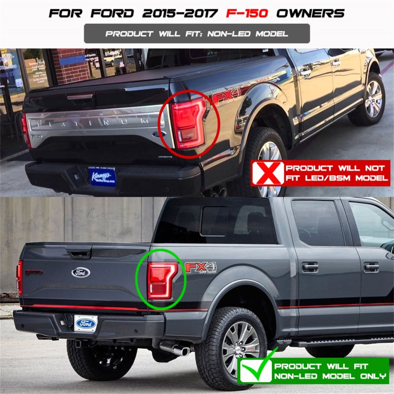 Spyder Ford F150 2015-2017 Light Bar LED Tail Lights - Red Clear ALT-YD-FF15015-LBLED-RC Tail Lights SPYDER
