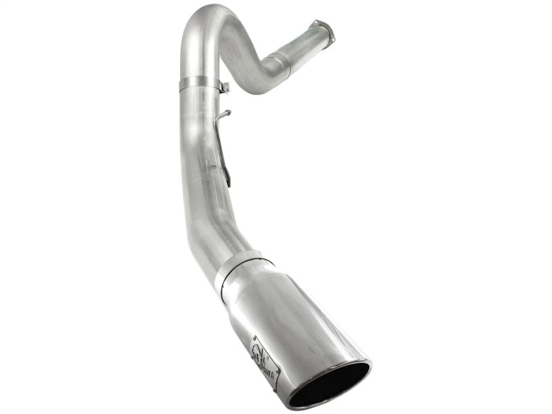 aFe Atlas 5in DPF-Back Aluminized Steel Exh Sys, Ford Diesel Trucks 11-14 v8-6.7L (td) Polished tip DPF Back aFe