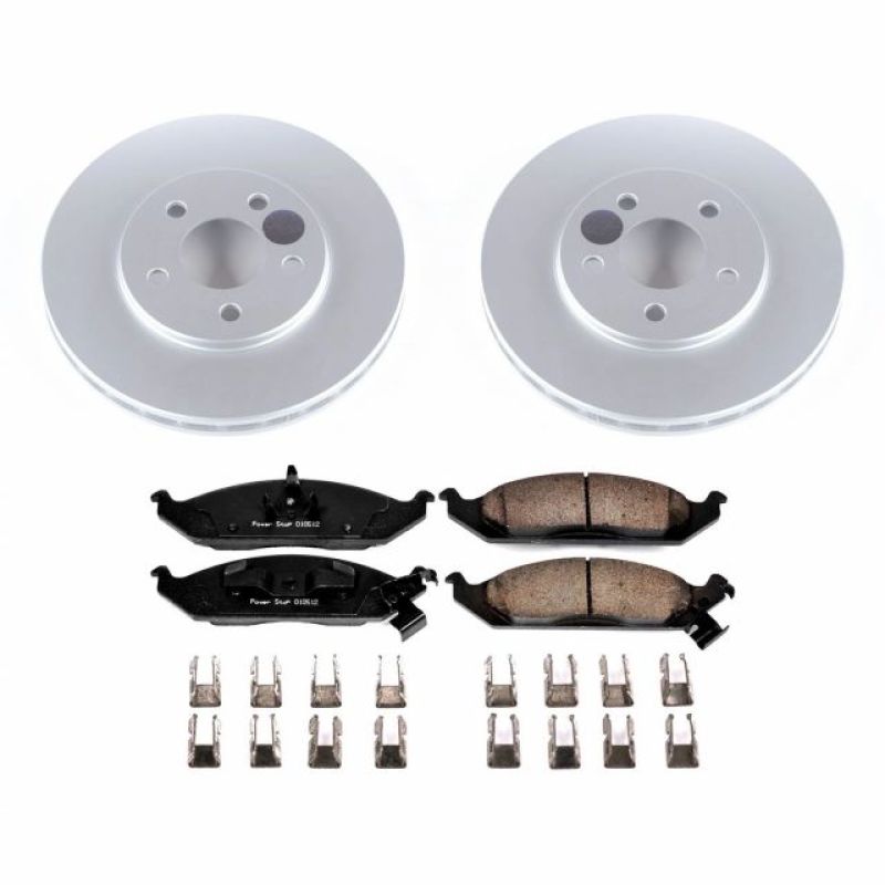 Power Stop 95-00 Chrysler Cirrus Front Z17 Evolution Geomet Coated Brake Kit Brake Kits - Performance Blank PowerStop