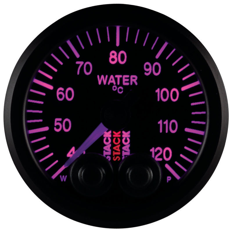 Autometer Stack 52mm 40-120 Deg C 1/8in NPTF Male Pro-Control Water Temp Gauge - Black Gauges AutoMeter
