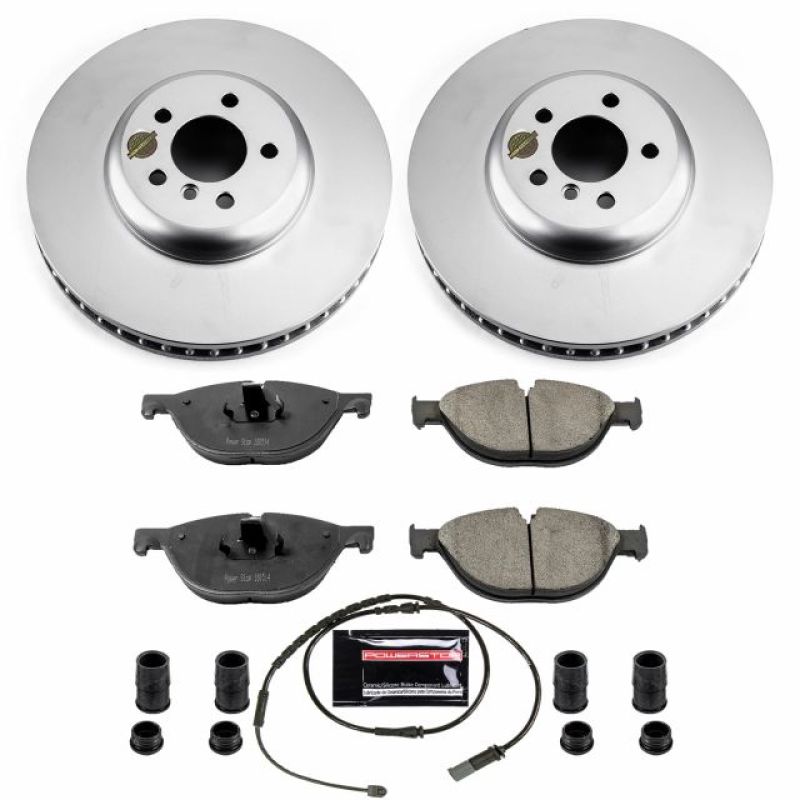 Power Stop 10-15 BMW 550i GT Front Z17 Evolution Geomet Coated Brake Kit Brake Kits - Performance Blank PowerStop