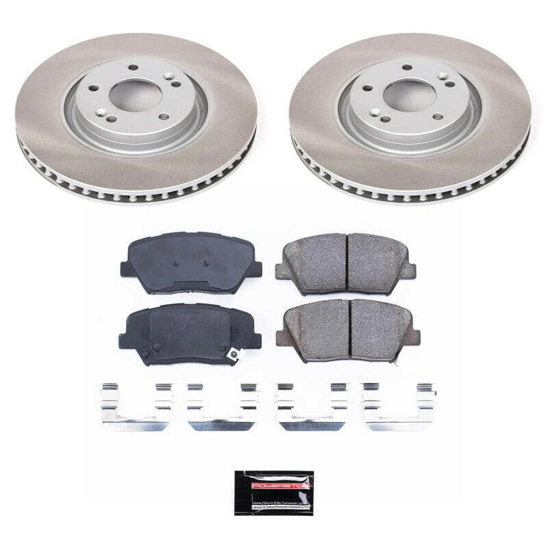 Power Stop 12-17 Hyundai Azera Front Semi-Coated Rotor Kit Brake Kits - Performance Blank PowerStop