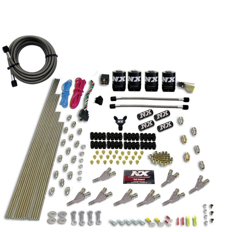 Nitrous Express STD Nozzle Nitrous Kit (200-500HP) Gas w/Dist Block & 4 Solenoids w/o Bottle Nitrous Systems Nitrous Express