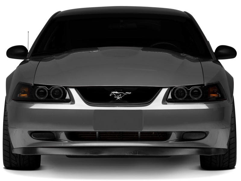 Raxiom 99-04 Ford Mustang Dual LED Halo Projector Headlights- Black Housing (Smoked Lens) Headlights Raxiom