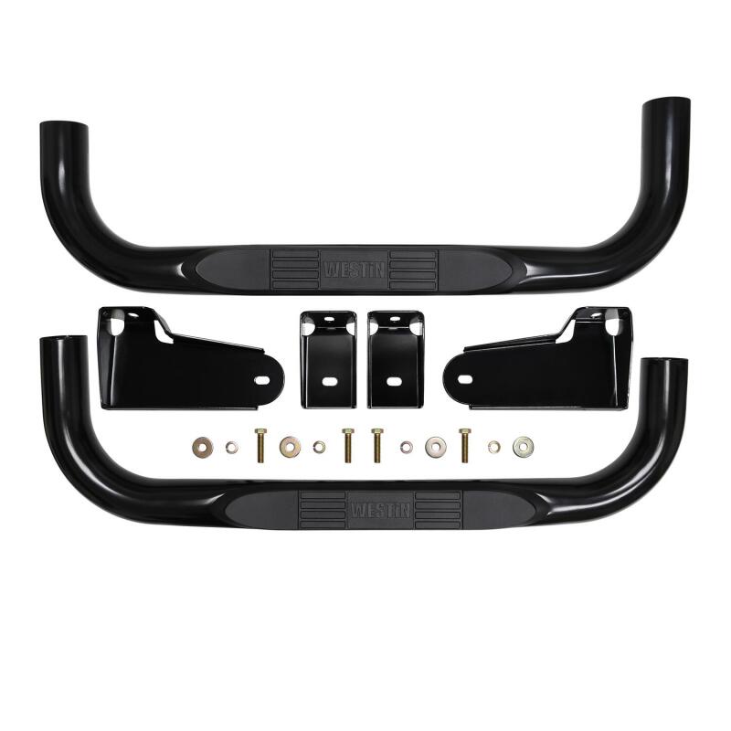 Westin 19-20 Chevy/GMC Silverado/Sierra 1500 Regular Cab E-Series 3 Nerf Step Bars - Black Nerf Bars Westin