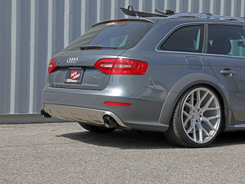 aFe MACH Force-Xp 13-16 Audi Allroad L4 SS Axle-Back Exhaust w/ Black Tips Axle Back aFe