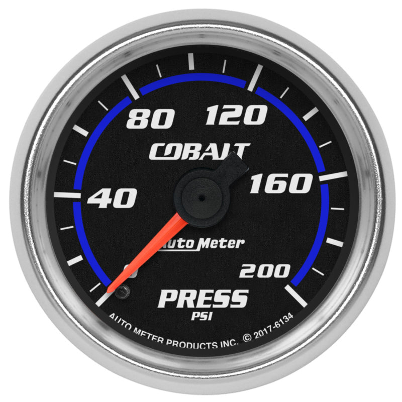 Autometer Cobalt 2-1/16in 200 PSI Mechanical Pressure Gauge Gauges AutoMeter