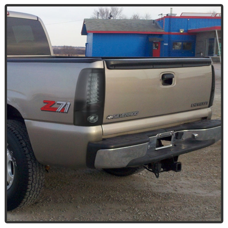Spyder Chevy Silverado 1500 99-02 (Not Fit Stepside) LED Tail Lights Blk Smke ALT-YD-CS99-LED-BSM Tail Lights SPYDER
