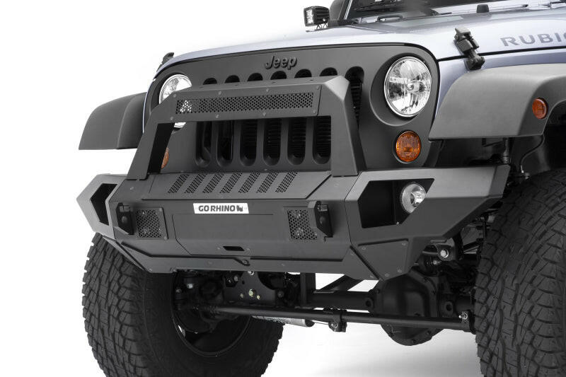 Go Rhino 07-20 Jeep Wrangler JL/JLU/JK/JKU/Gladiator JT Trailline 10 Light Mount Bar Bumpers - Steel Go Rhino