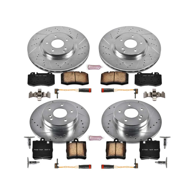 Power Stop 2004 Mercedes-Benz C230 Front & Rear Z23 Evolution Brake Kit Brake Kits - Performance D&S PowerStop