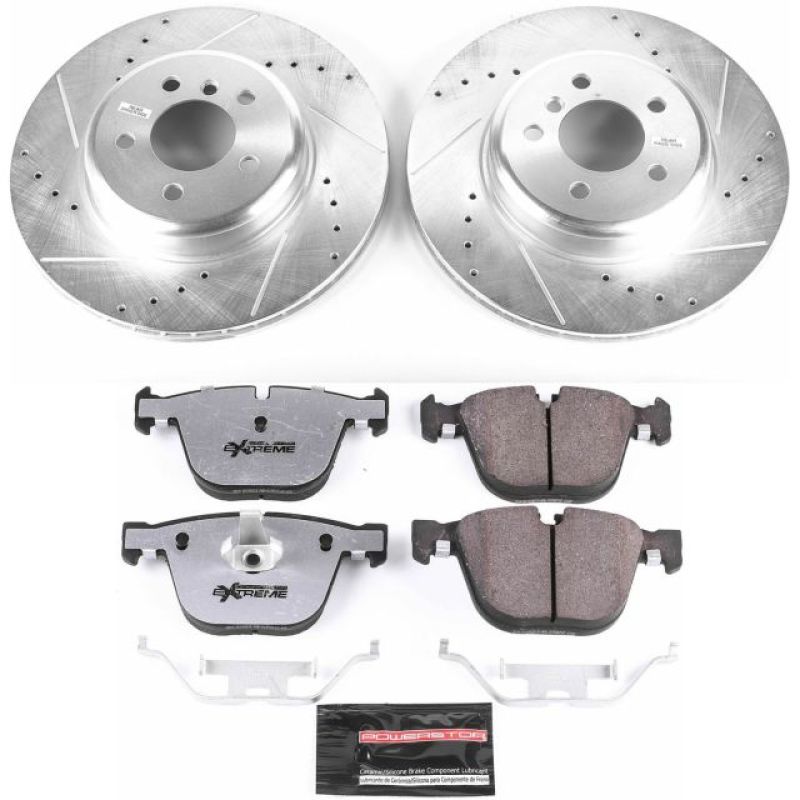 Power Stop 10-17 BMW 535i GT Rear Z26 Street Warrior Brake Kit Brake Kits - Performance D&S PowerStop