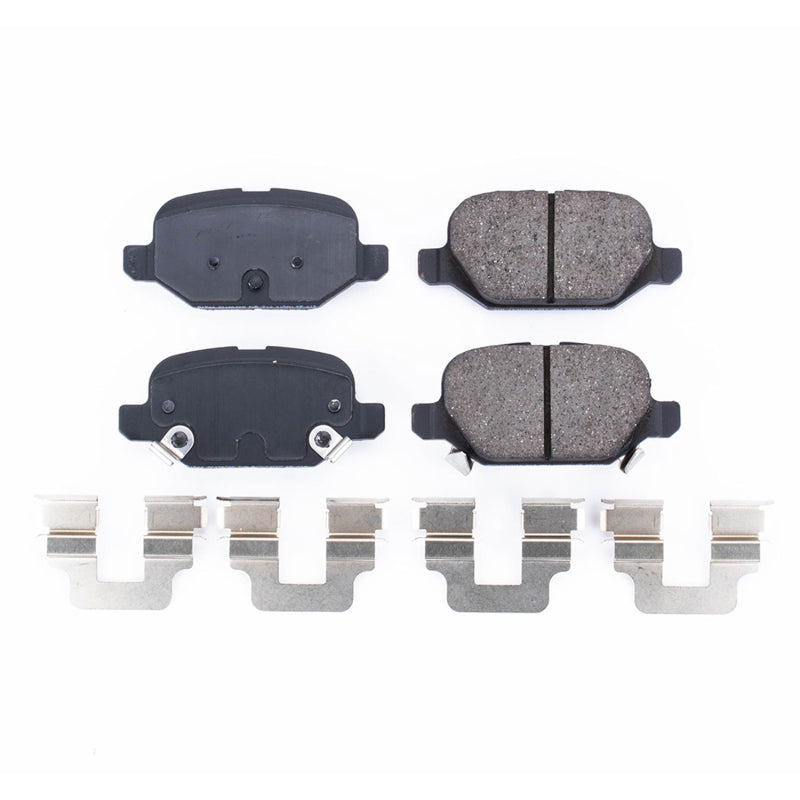 Power Stop 13-17 Fiat 500 Rear Z17 Evolution Ceramic Brake Pads w/Hardware Brake Pads - OE PowerStop