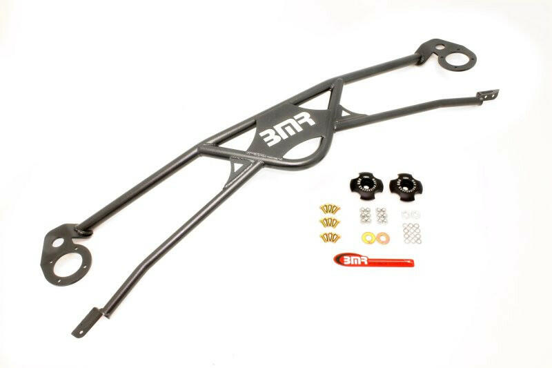BMR 2010 5th Gen Camaro Front 4-Point Strut Tower Brace - Black Hammertone Strut Bars BMR Suspension
