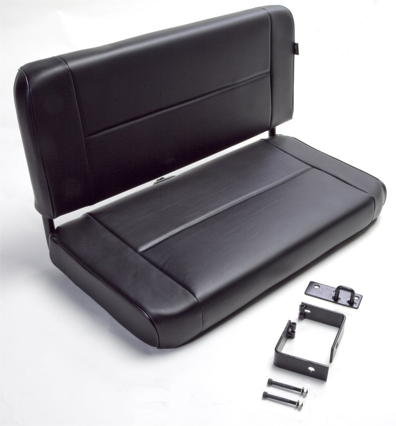 Rugged Ridge Fixed Rear Seat Black 55-95 Jeep CJ / Jeep Wrangler Seat Brackets & Frames Rugged Ridge
