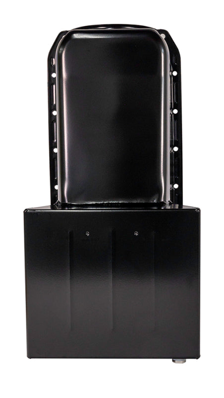 Moroso Pre-80 Chevrolet Small Block (w/Driver Side Dipstick) Wet Sump 7qt 8.25in Steel Oil Pan -Blk Oil Pans Moroso