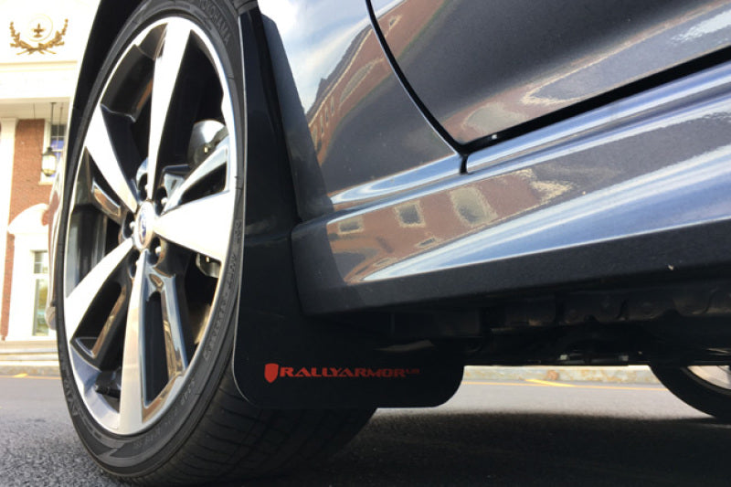 Rally Armor 17-23 Subaru Impreza 4D/5D Black UR Mud Flap w/Silver Logo Mud Flaps Rally Armor