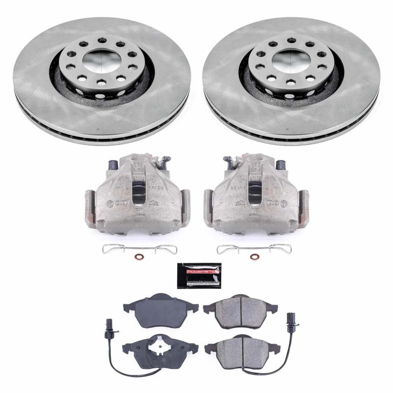 Power Stop 02-05 Audi A4 Front Autospecialty Brake Kit w/Calipers Brake Kits - OE PowerStop