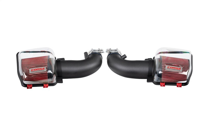 Corsa 24-25 Ford Mustang GT 5.0L V8 Cold Air Intake with DryTech Air Filters - Glossy Cold Air Intakes CORSA Performance