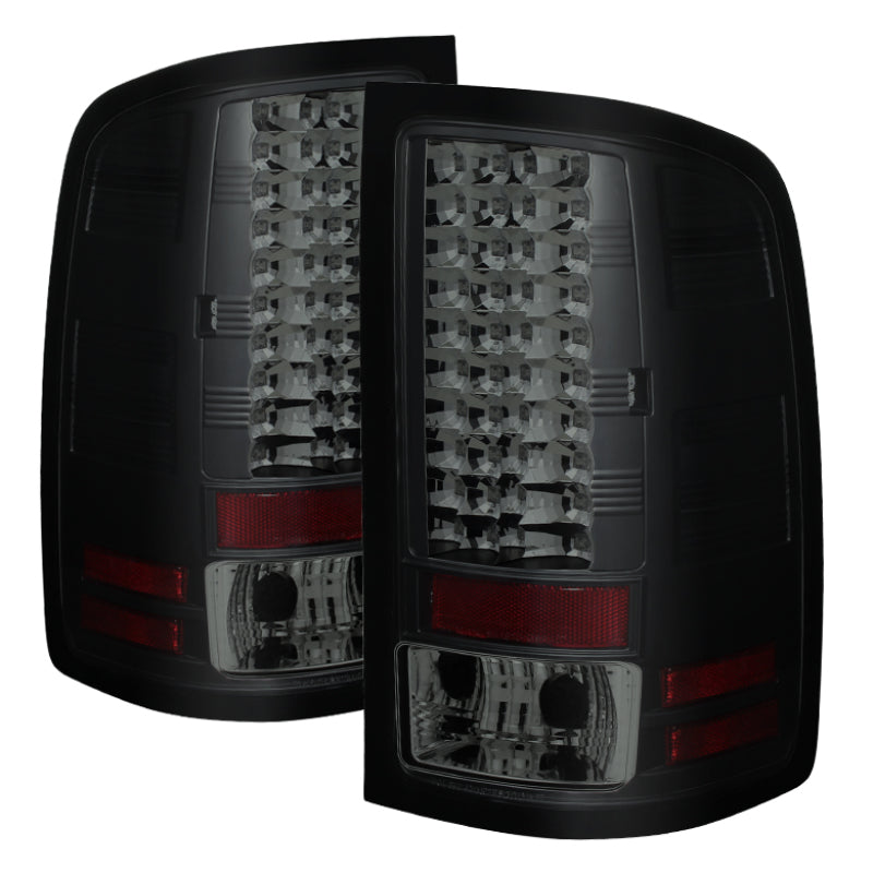 Spyder GMC Sierra 07-13 (Not 3500 Dually 4 Rear Wheels)LED Tail Lights Blk Smke ALT-YD-GS07-LED-BSM Tail Lights SPYDER