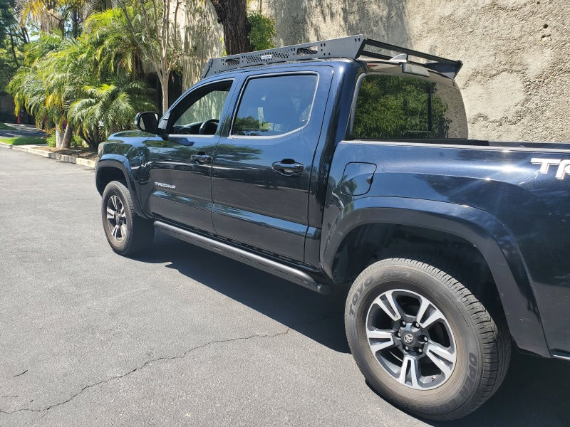 Go Rhino 18-23 Toyota Tacoma 4Door Frame Mount Sliders - Textured Black Frame Sliders Go Rhino