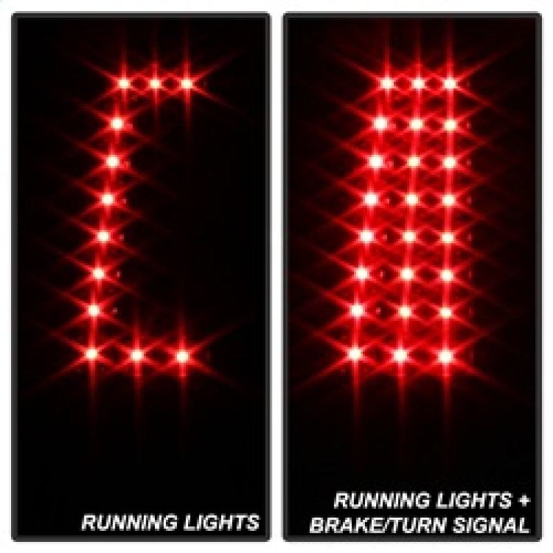 xTune 03-06 Chevy Silverado 1500 (w/o Stepside) LED Tail Lights - Blk Smoke (ALT-ON-CS03-G2-LED-BSM) Tail Lights SPYDER