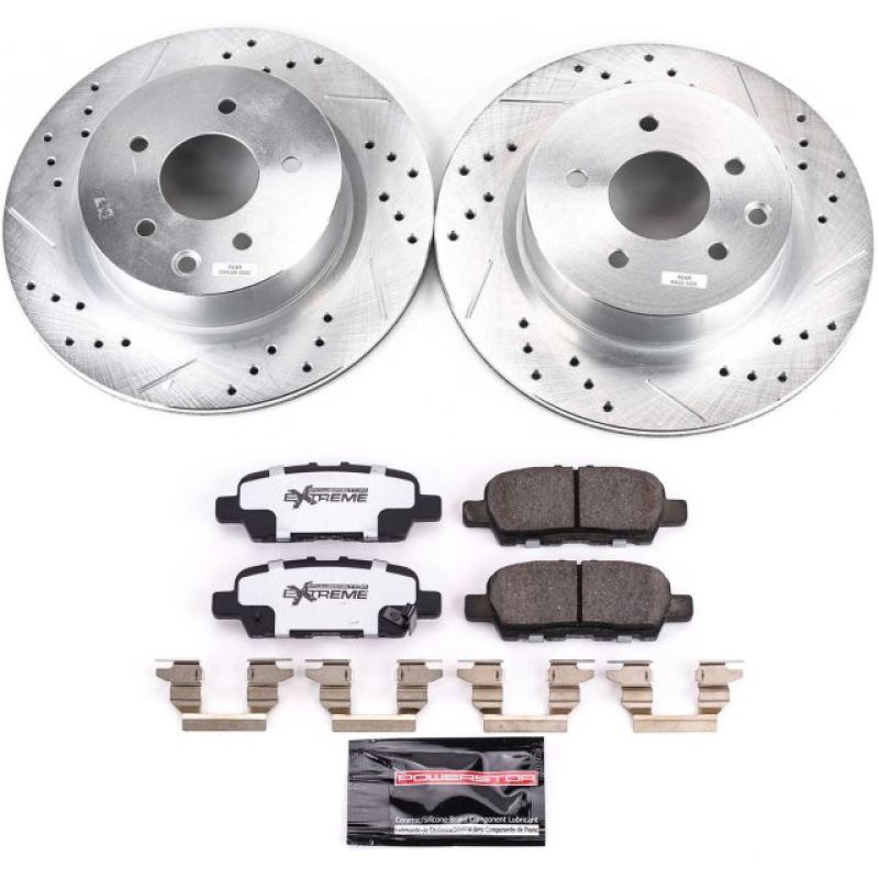 Power Stop 18-19 Nissan 370Z Rear Z26 Street Warrior Brake Kit Brake Kits - Performance D&S PowerStop