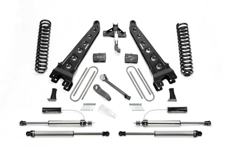 Fabtech 17-21 Ford F250/350 4WD Gas 6in Rad Arm Sys w/Coils & 2.25 Dl Resi Frt & Dl Rr Shks Lift Kits Fabtech