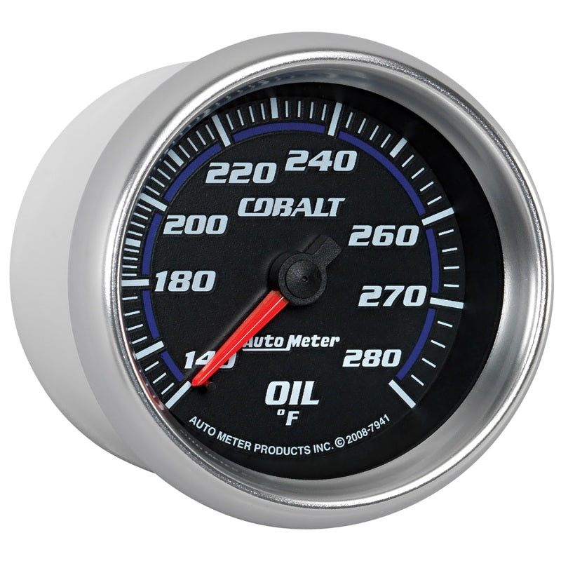 Autometer Cobalt 66.7mm 140-280 Degree F Mechanical Oil Temperature Gauge Gauges AutoMeter