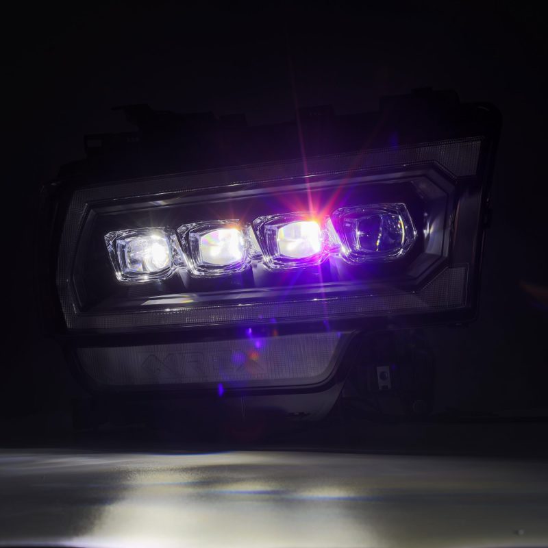 AlphaRex 19-21 Ram 2500 NOVA LED Proj Headlights Plank Style Black w/Activ Light/Seq Signal/DRL Headlights AlphaRex