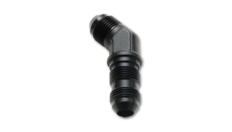 Vibrant -6AN Bulkhead Adapter 45 Degree Elbow Fitting - Anodized Black Only Fittings Vibrant