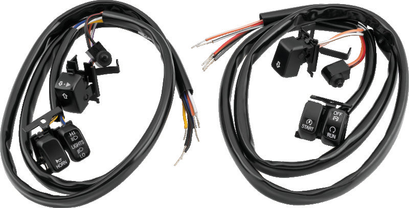 Twin Power 07-10 Big Twin and XL Black Handlebar Switch Kit Does Not Include Audio or Cruise Switch Panels TwinPower